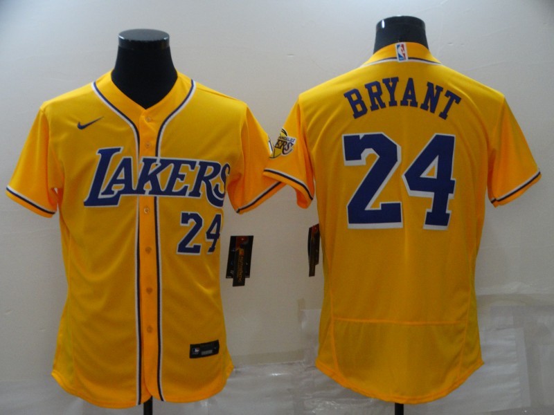 Nike 2023 Men Los Angeles Lakers #24 Bryant yellow NBA Jersey